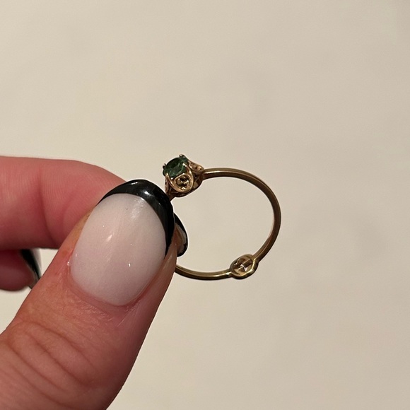 GUCCI Interlocking G 18k ring with tourmaline SIZE 7 - Picture 3 of 6